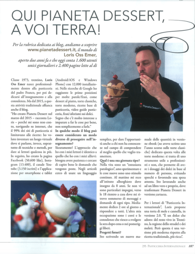 Loris Oss Emer - Pianeta Dessert - Pasticceria Internazionale